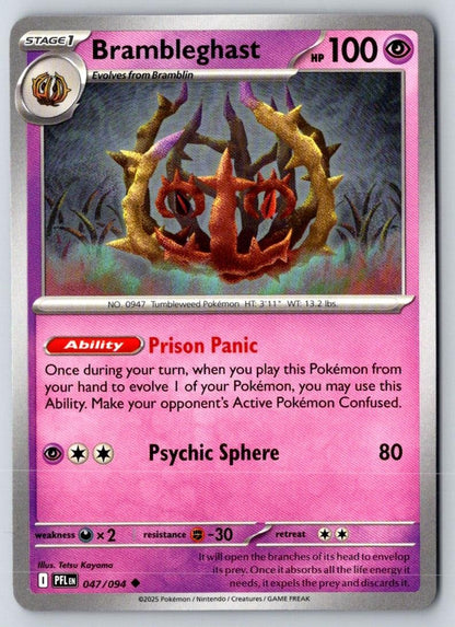 Brambleghast 047/094 Uncommon Phantasmal Flames Pokemon Near Mint