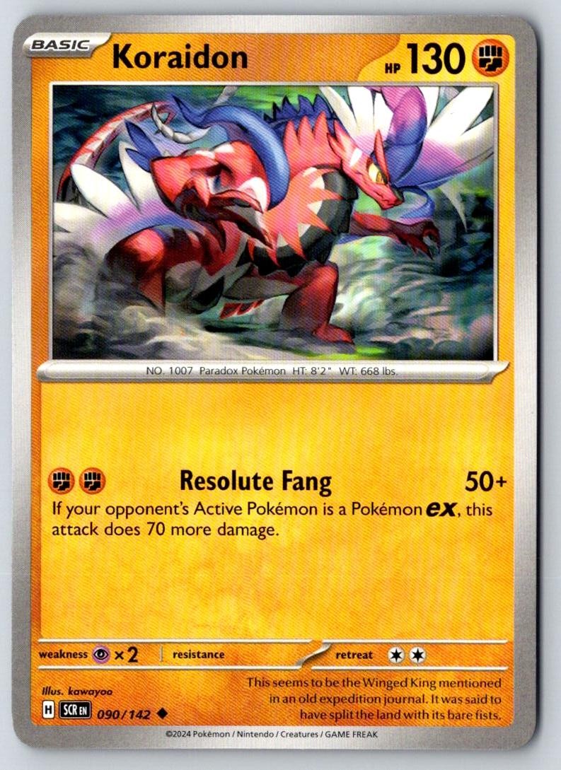 Koraidon 90/142 Uncommon Stellar Crown Pokemon Near Mint