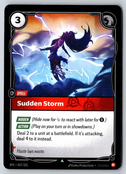 Sudden Storm 017/221 Uncommon Spiritforged Riftbound Near Mint