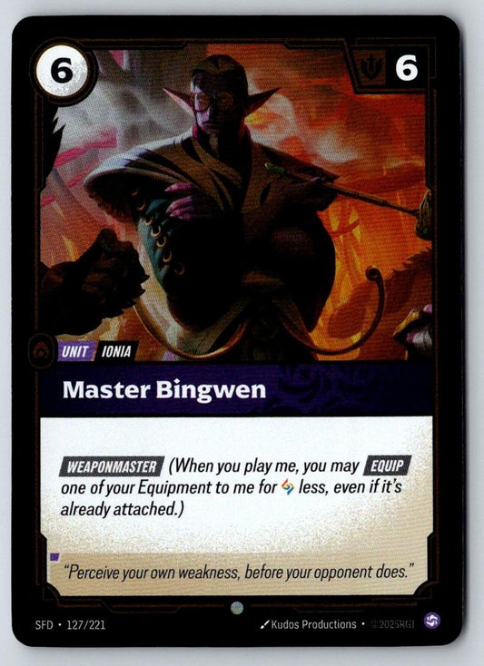 Master Bingwen 127/221 Common Spiritforged Riftbound Near Mint