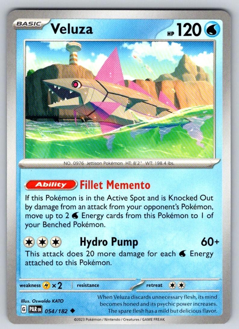 Veluza 054/182 Uncommon Paradox Rift Pokemon Near Mint