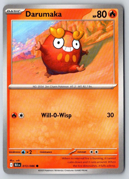 Darumaka 013/086 Common Black Bolt Pokemon Near Mint