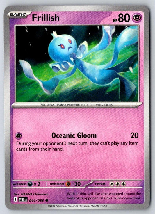 Frillish 044/086 Common White Flare Pokemon Near Mint