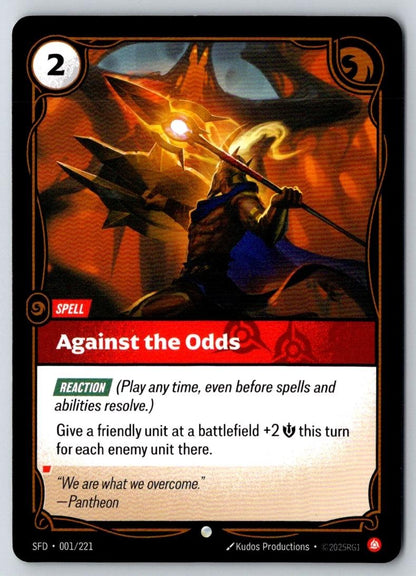 Against the Odds 001/221 Common Spiritforged Riftbound Near Mint