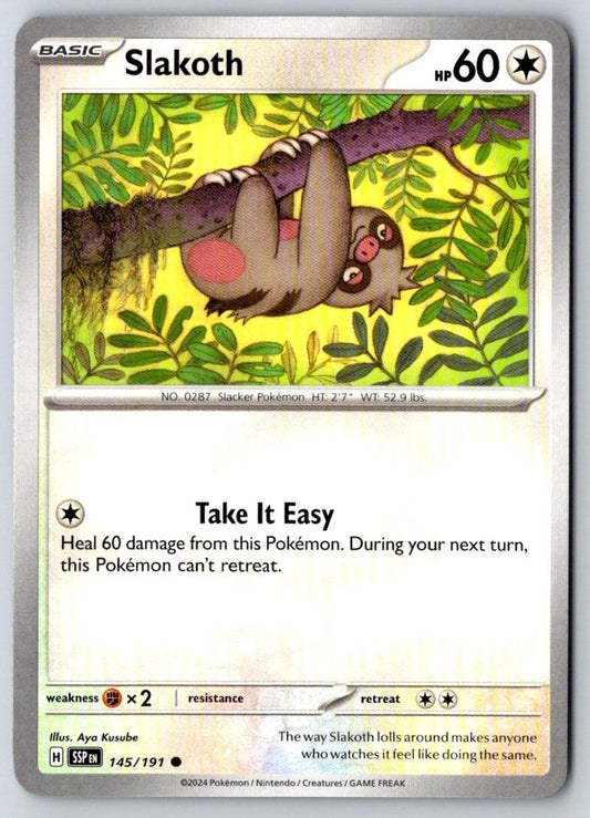 Slakoth 145/191 Common Surging Sparks Pokemon Near Mint