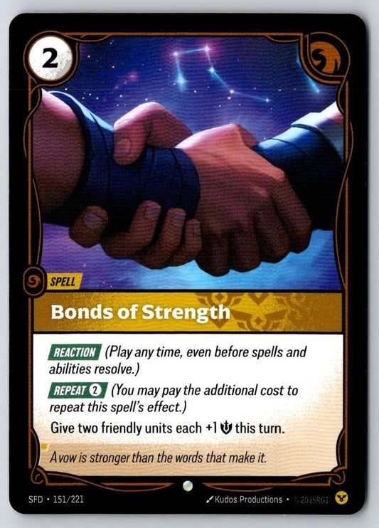 Bonds of Strength 151/221 Common Spiritforged Riftbound Near Mint
