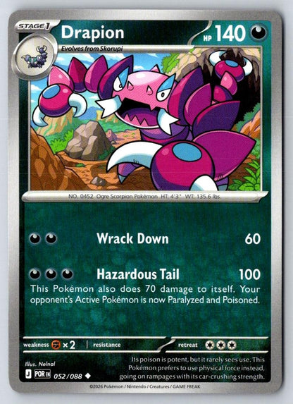 Drapion 052/088 Uncommon Perfect Order Pokemon Near Mint