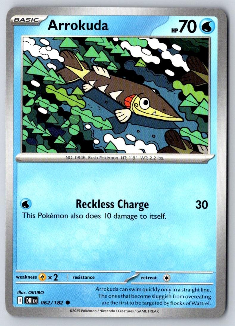 Arrokuda 062/182 Common Destined Rivals Pokemon Near Mint