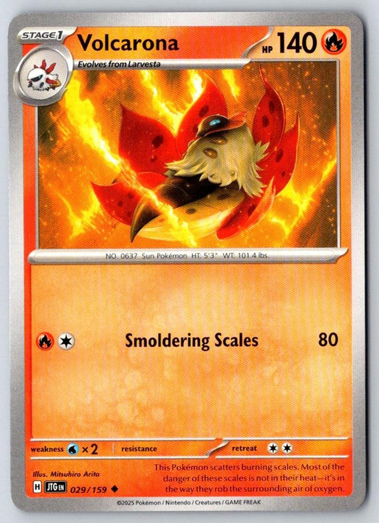 Volcarona 029/159 Uncommon Journey Together Pokemon Near Mint