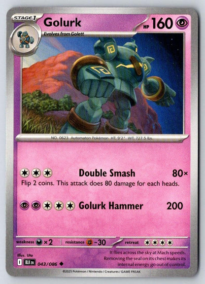 Golurk 043/086 Uncommon Black Bolt Pokemon Near Mint