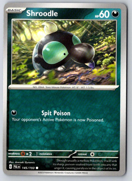 Shroodle 145/193 Common Paldea Evolved Pokemon Near Mint