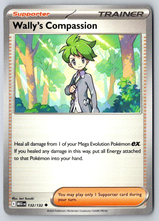 Wally's Compassion 132/132 Uncommon Mega Evolution Pokemon Near Mint