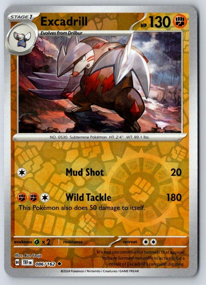 Excadrill 086/162 Uncommon Temporal Forces Pokemon Near Mint