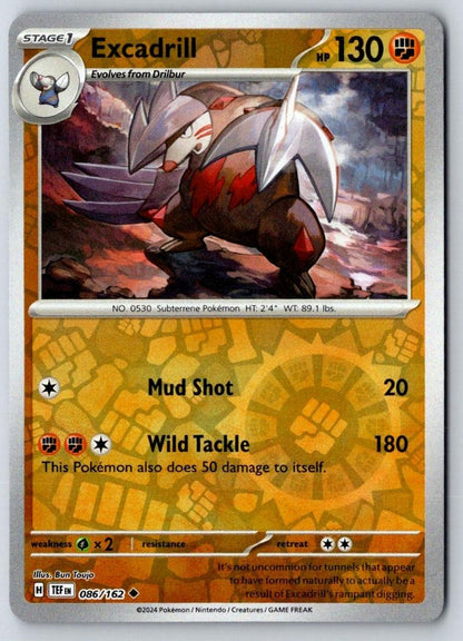 Excadrill 086/162 Uncommon Temporal Forces Pokemon Near Mint