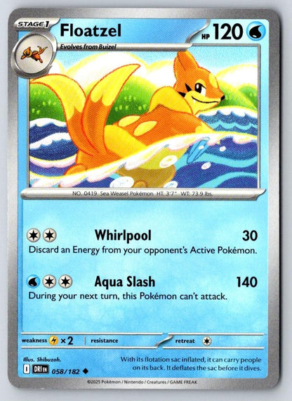Floatzel 058/182 Uncommon Destined Rivals Pokemon Near Mint