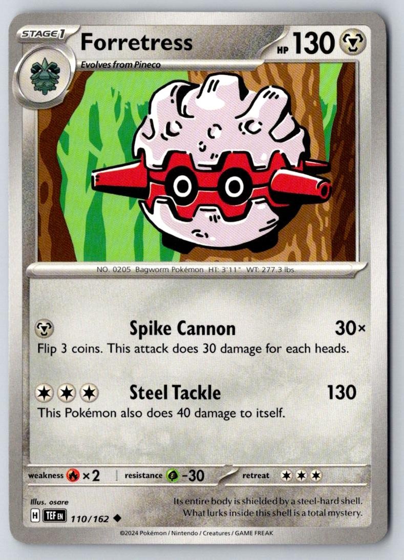 Forretress 110/162 Uncommon Temporal Forces Pokemon Near Mint