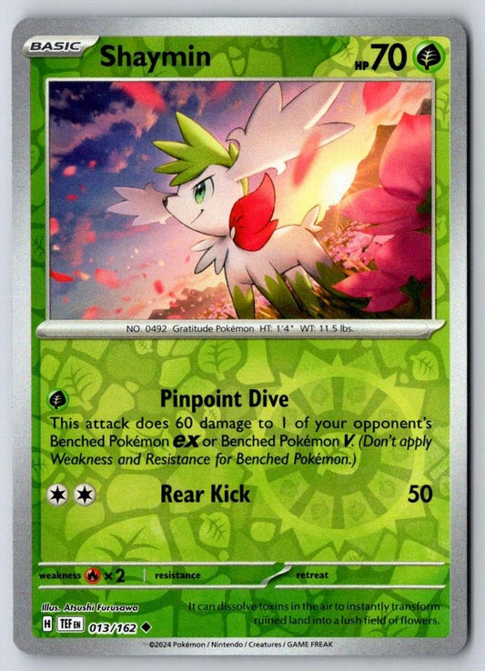 Shaymin 013/162 Uncommon Temporal Forces Pokemon Near Mint