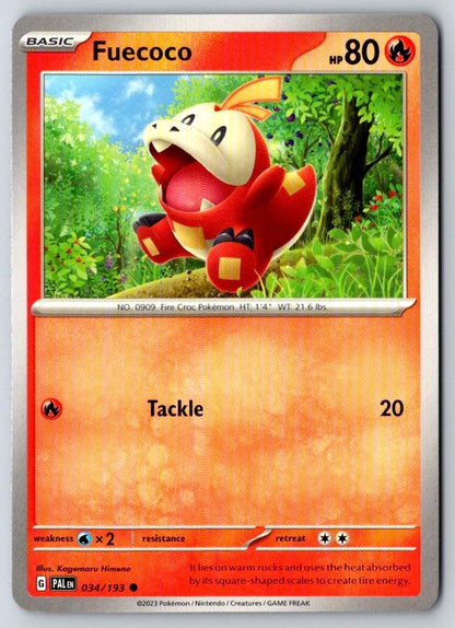 Fuecoco 034/193 Common Paldea Evolved Pokemon Near Mint