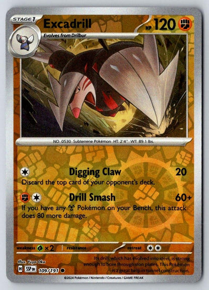 Excadrill 109/191 Common Surging Sparks Pokemon Near Mint
