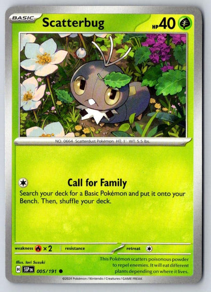 Scatterbug 005/191 Common Surging Sparks Pokemon Near Mint