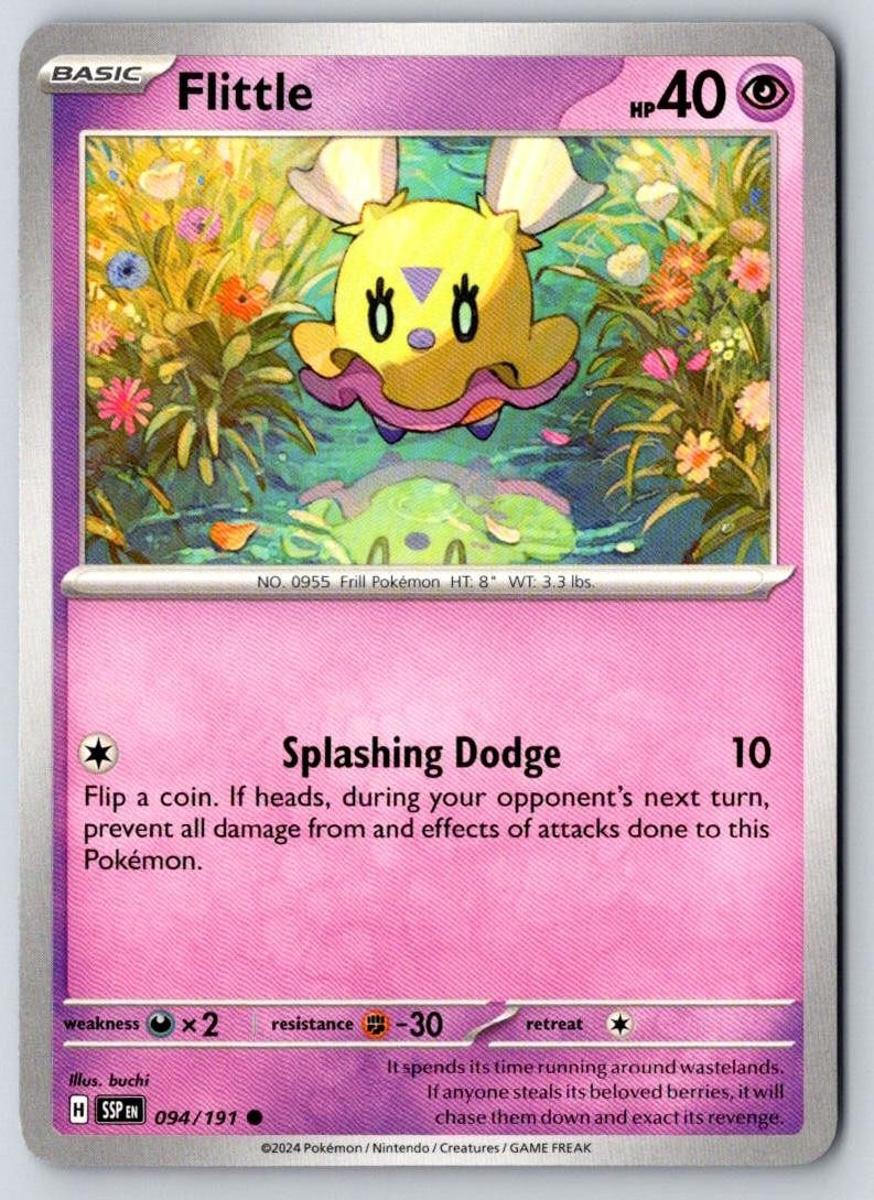 Flittle 094/191 Common Surging Sparks Pokemon Near Mint