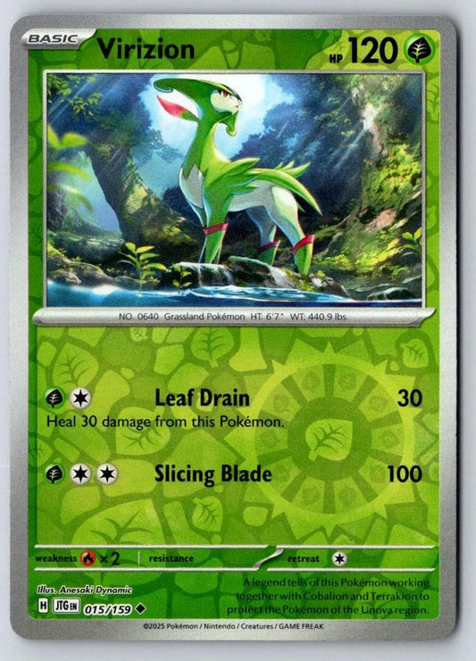 Virizion 015/159 Uncommon Journey Together Pokemon Near Mint