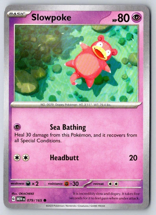 Slowpoke 079/165 Common 151 Pokemon Near Mint