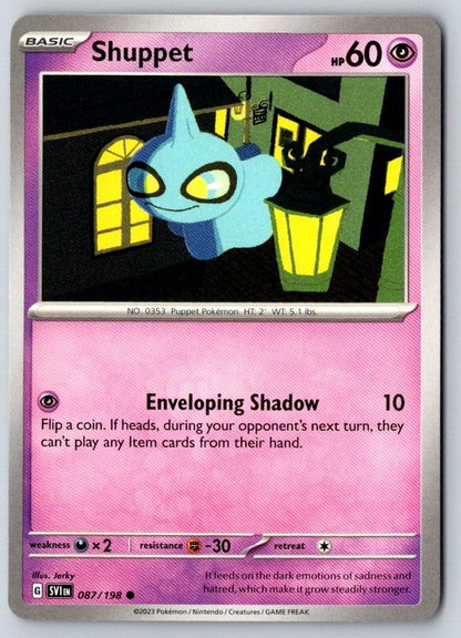 Shuppet 087/198 Common Scarlet & Violet Pokemon Near Mint