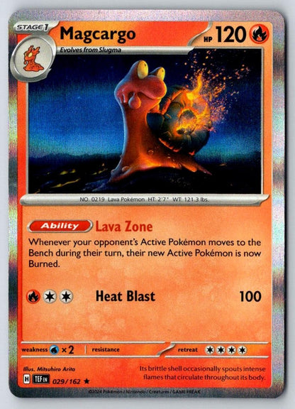 Magcargo 029/162 Rare Temporal Forces Pokemon Holo Near Mint