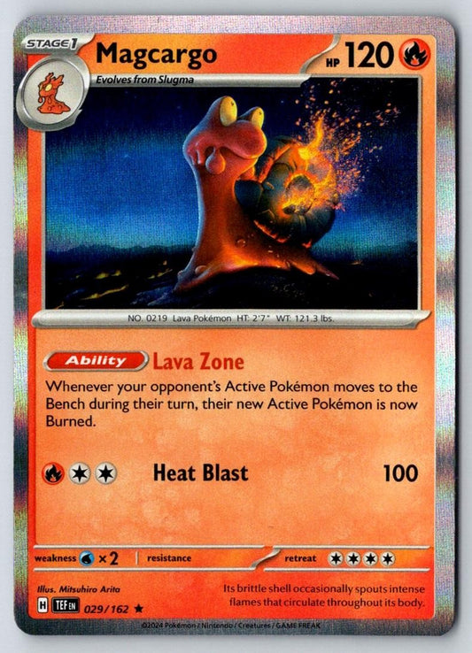 Magcargo 029/162 Rare Temporal Forces Pokemon Holo Near Mint