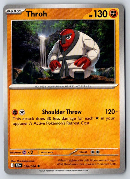 Throh 050/086 Uncommon Black Bolt Pokemon Near Mint