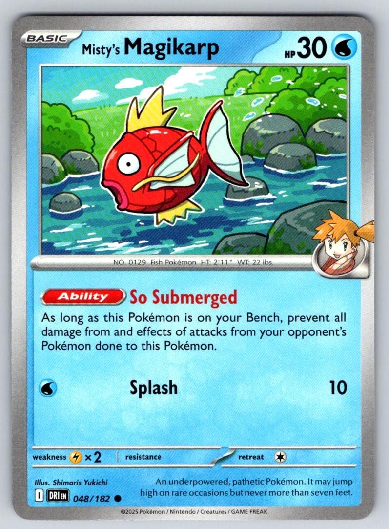 Misty's Magikarp 048/182 Common Destined Rivals Pokemon Near Mint