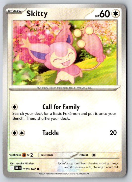 Skitty 130/162 Common Temporal Forces Pokemon Near Mint