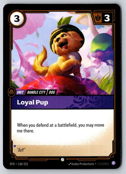 Loyal Pup 126/221 Common Spiritforged Riftbound Near Mint