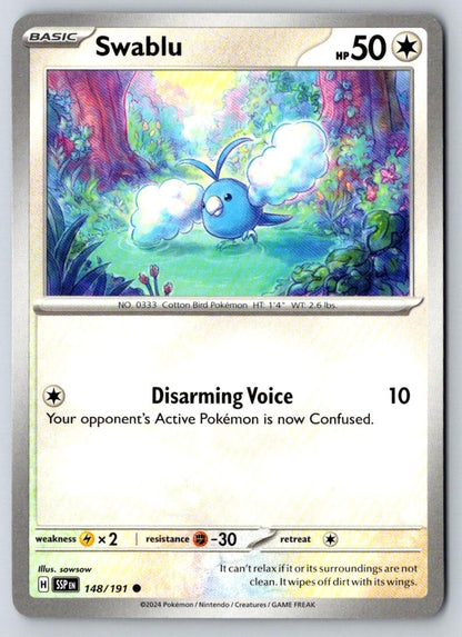 Swablu 148/191 Common Surging Sparks Pokemon Near Mint