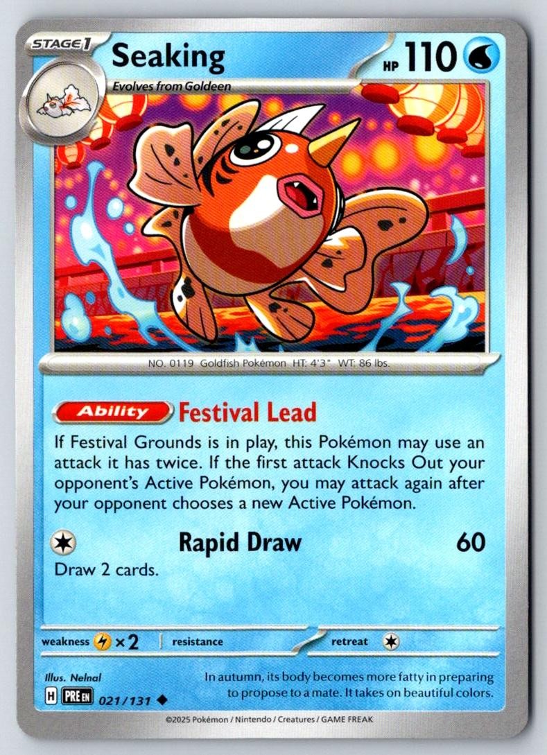Seaking 021/131 Uncommon Prismatic Evolutions Pokemon Near Mint