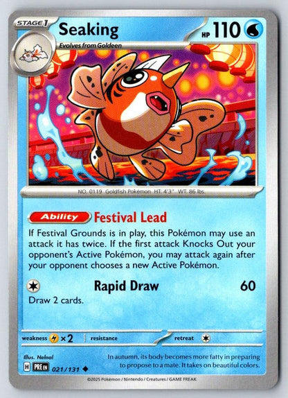 Seaking 021/131 Uncommon Prismatic Evolutions Pokemon Near Mint