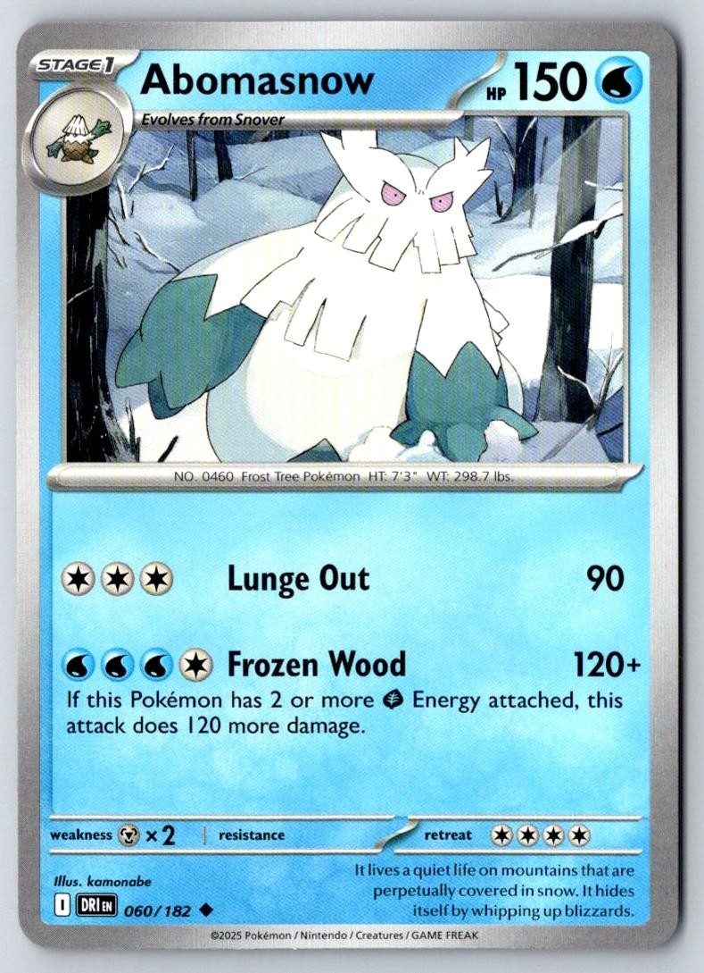 Abomasnow 060/182 Uncommon Destined Rivals Pokemon Near Mint
