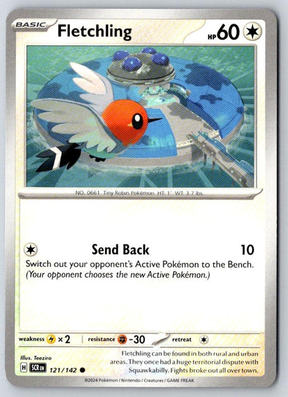 Fletchling 121/142 Common Stellar Crown Pokemon Near Mint