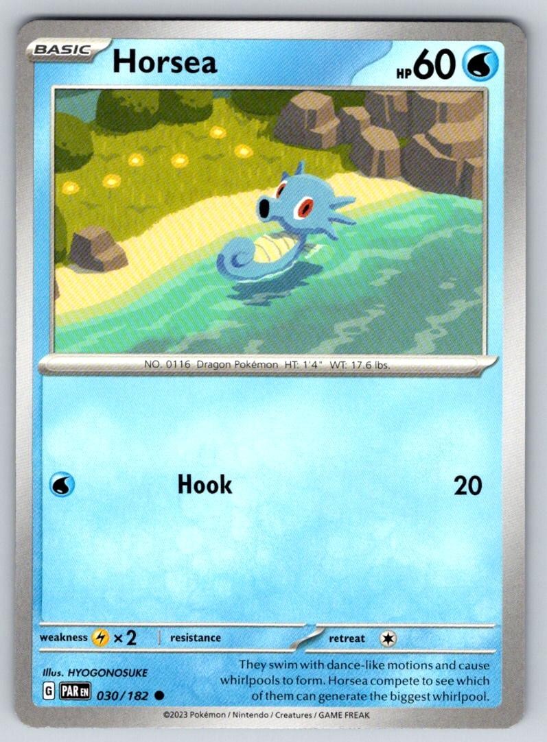 Horsea 030/182 Common Paradox Rift Pokemon Near Mint