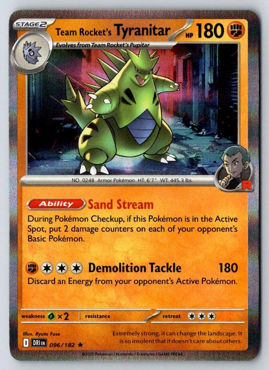 Team Rocket's Tyranitar (Cosmos Holo) 096/182 Pokemon NM