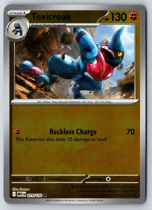 Toxicroak 079/132 Common Mega Evolution Pokemon Near Mint