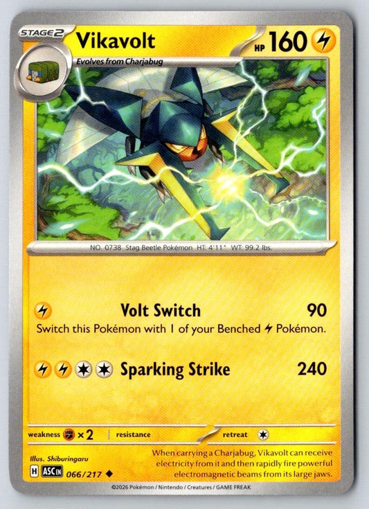 Vikavolt 066/217 Uncommon Ascended Heroes Pokemon Near Mint