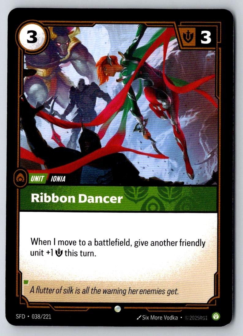 Ribbon Dancer 038/221 Common Spiritforged Riftbound Near Mint