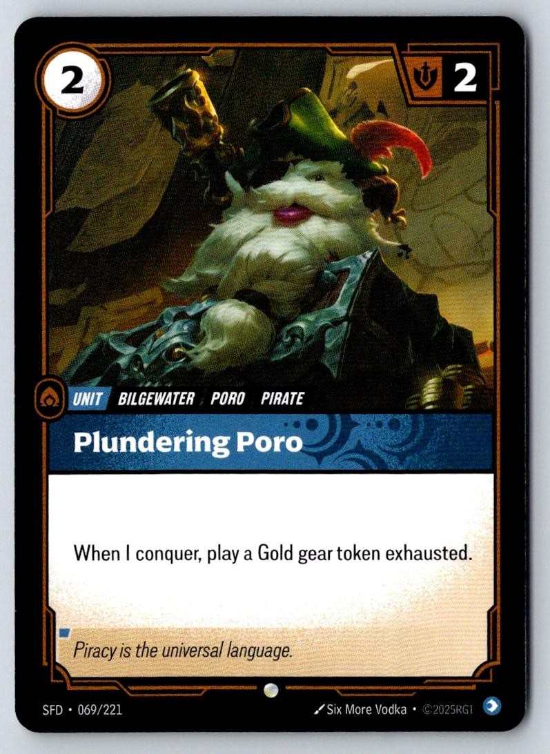 Plundering Poro 069/221 Common Spiritforged Riftbound Near Mint
