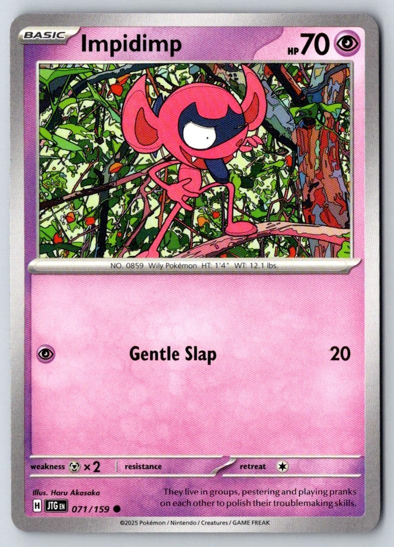 Impidimp 071/159 Common Journey Together Pokemon Near Mint