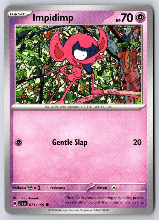 Impidimp 071/159 Common Journey Together Pokemon Near Mint