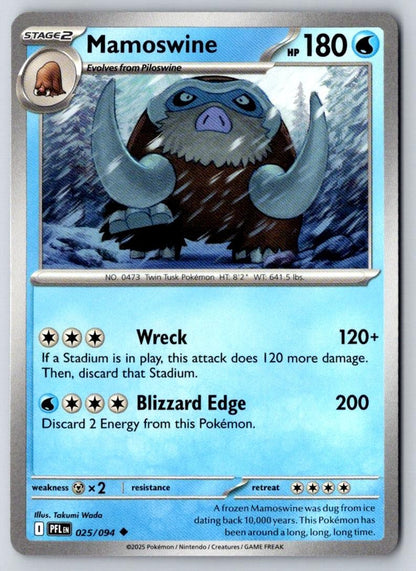Mamoswine 025/094 Uncommon Phantasmal Flames Pokemon Near Mint