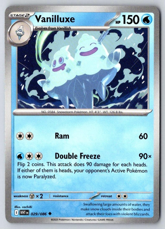 Vanilluxe 029/086 Uncommon White Flare Pokemon Near Mint