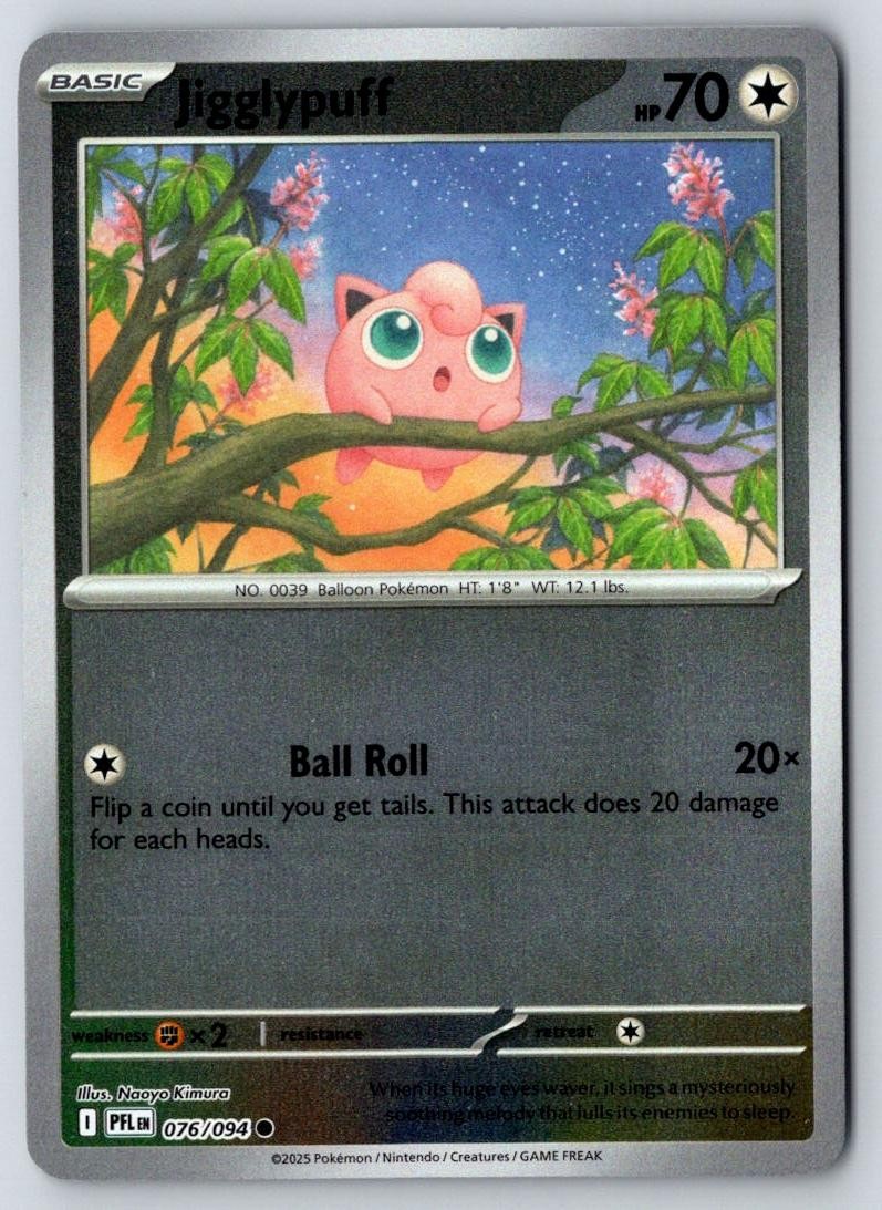 Jigglypuff 076/094 Common Phantasmal Flames Pokemon Near Mint